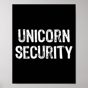 Unicorn Security Costume Halloween Mum Dad Party L Poster