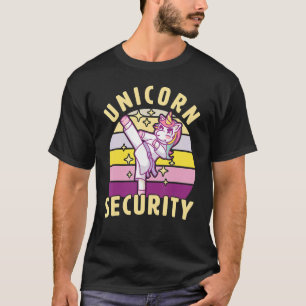 Unicorn Security Dad Mum Daughter Halloween Costum T-Shirt