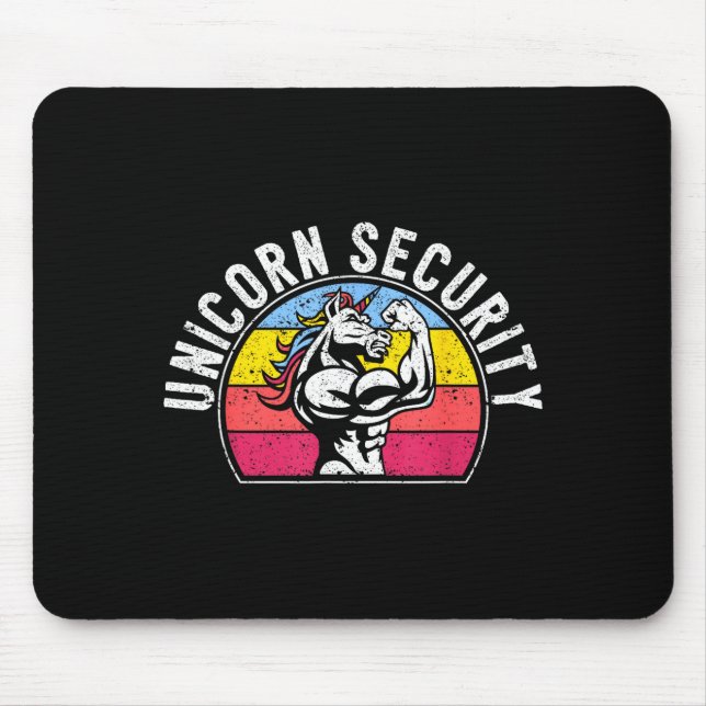 Unicorn Security Funny Costume Lice Safety Guard U Mouse Mat (Front)