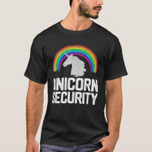 UNICORN SECURITY Funny Rainbow Cute Halloween Cost T-Shirt