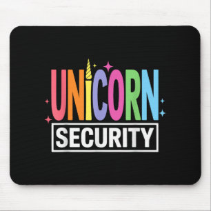 Unicorn Security Halloween Dad Mum Brother Costume Mouse Mat