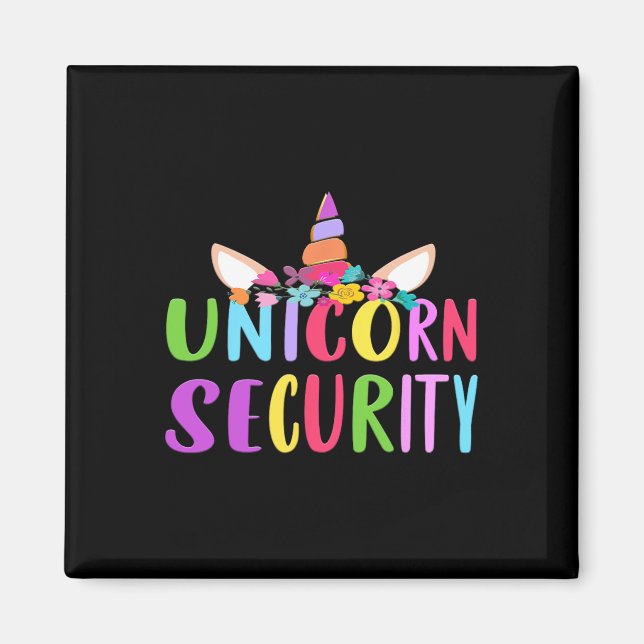 Unicorn Security  Halloween Fall Costume Adults Ki Magnet (Front)