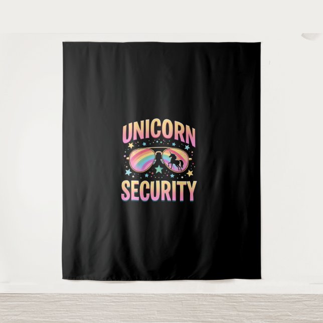 Unicorn Security Long Sleeve T-Shirt_2 Tapestry (Front)