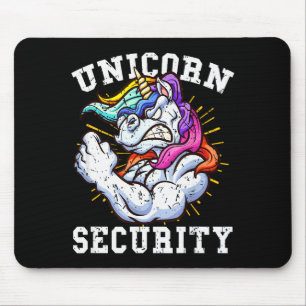 Unicorn Security - Manly Muscular Unicorn Lovers Mouse Mat