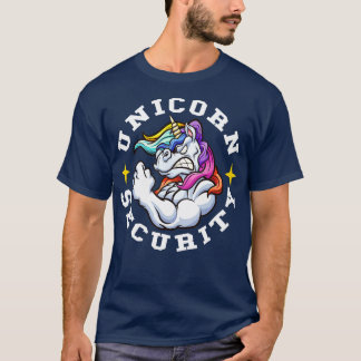 Unicorn Security  Manly Muscular Unicorn Lovers    T-Shirt