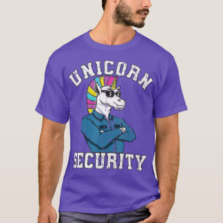 Unicorn Security  Men Unicorn Lover Gifts Funny Un T-Shirt