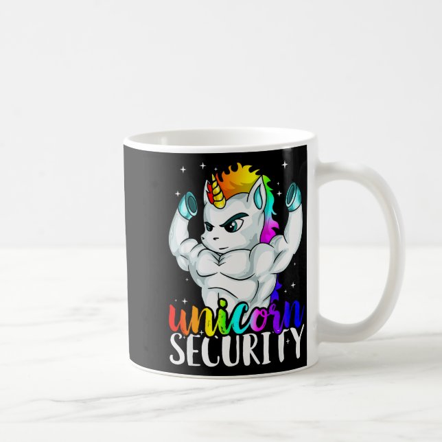 Unicorn Security Squad Muscle Tee Funny Dad Brothe Coffee Mug (Right)
