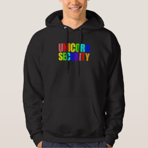Unicorn Security Unicorn Halloween Dad Mum Unicorn Hoodie