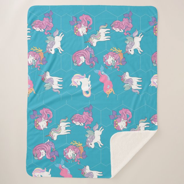 Unicorn Sherpa Blanket (Front)
