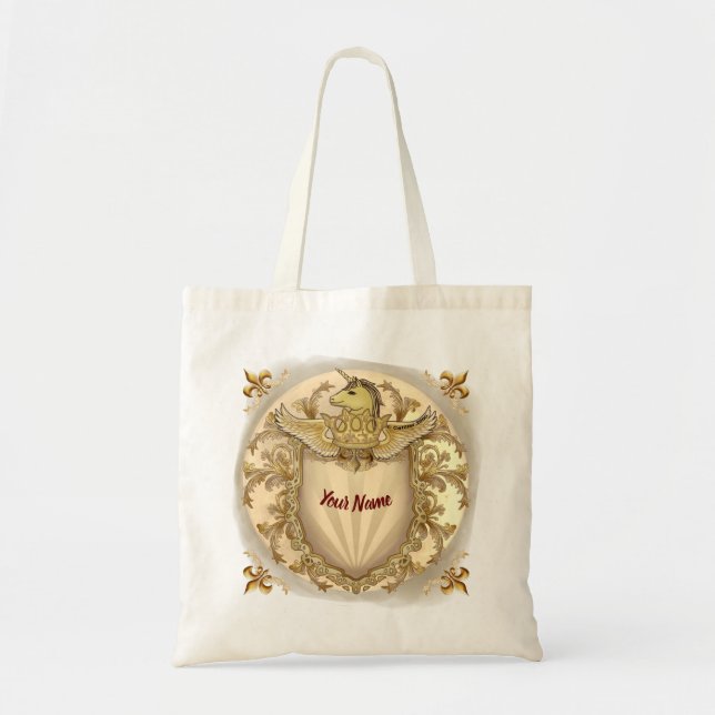 Unicorn Shield Tote Bag (Front)