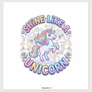Unicorn Shine Like a Unicorn Graphic Design T-Shir