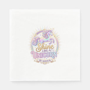 Unicorn Shine Like a Unicorn POD Ready Marketplace Napkin