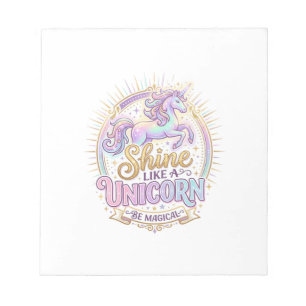 Unicorn Shine Like a Unicorn POD Ready Marketplace Notepad