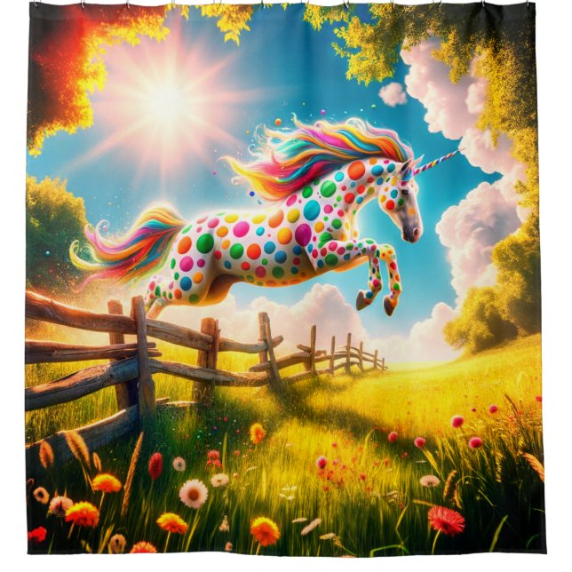 Unicorn Shower Curtain (Front)
