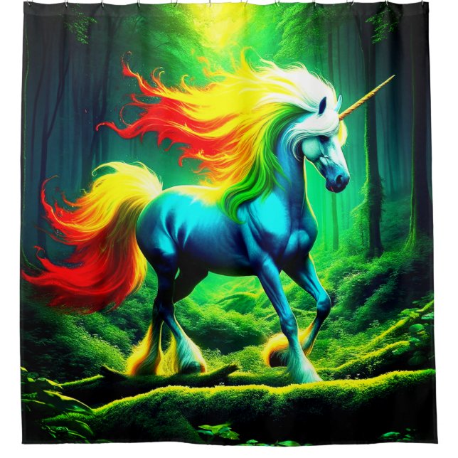 Unicorn Shower Curtain (Front)