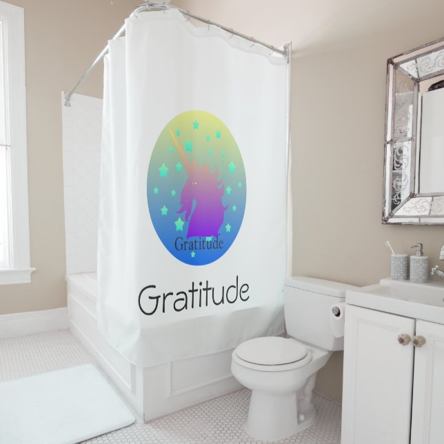 Unicorn Shower Curtain (In Situ)