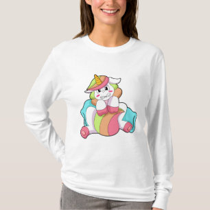 Unicorn Shy with Pillow T-Shirt