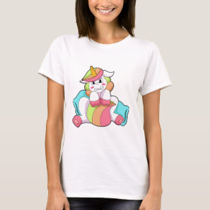 Unicorn Shy with Pillow T-Shirt