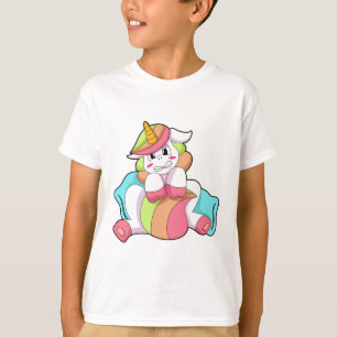 Unicorn Shy with Pillow T-Shirt