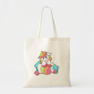 Unicorn Shy with Pillow Tote Bag