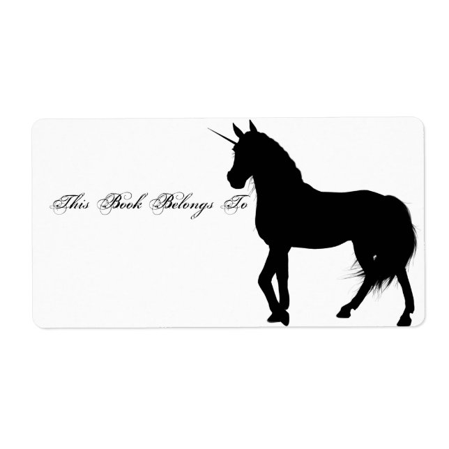 Unicorn Silhouette Bookplate (Front)