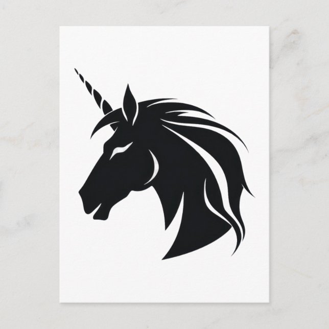 Unicorn silhouette  postcard (Front)