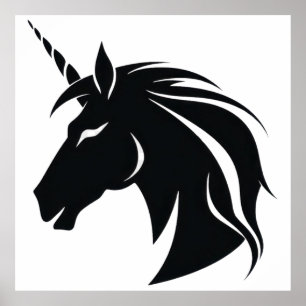 Unicorn silhouette poster
