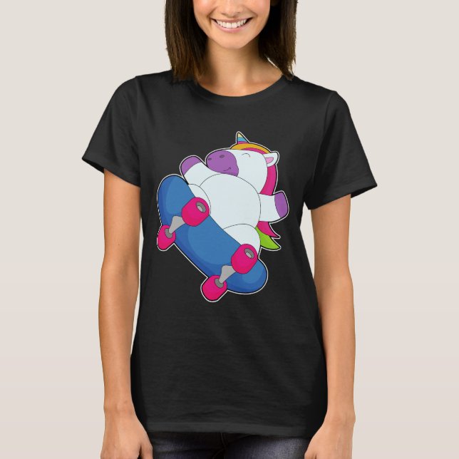 Unicorn Skater Skateboard T-Shirt (Front)