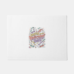 Unicorn Skater Unicorn Crew Whimsical Zazzle Desig Doormat