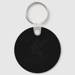 Unicorn Skeleton Halloween Gothic Spooky For Men Key Ring