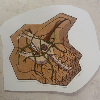 Unicorn skull beach sticker