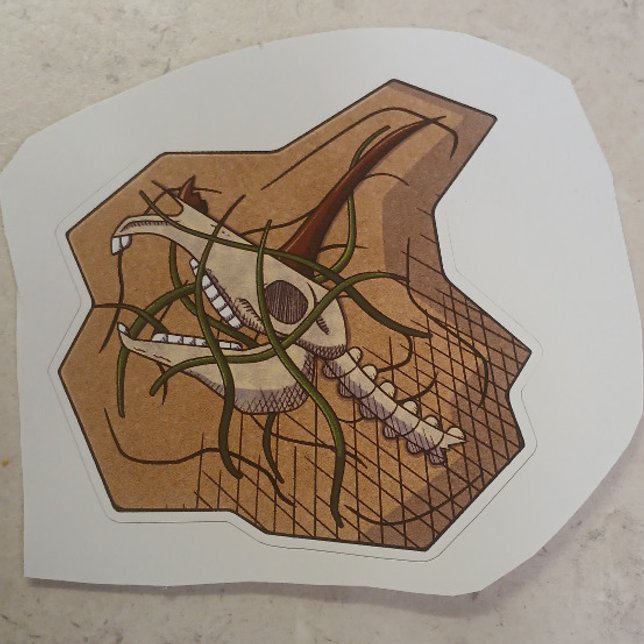 Unicorn skull beach sticker (Creator Uploaded)