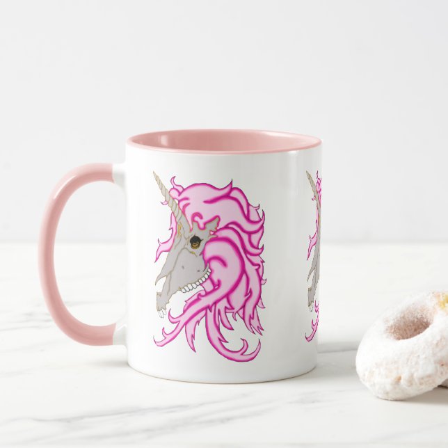 Unicorn Skull Mug (With Donut)