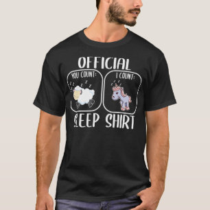 Unicorn sleep shirt counting sheep