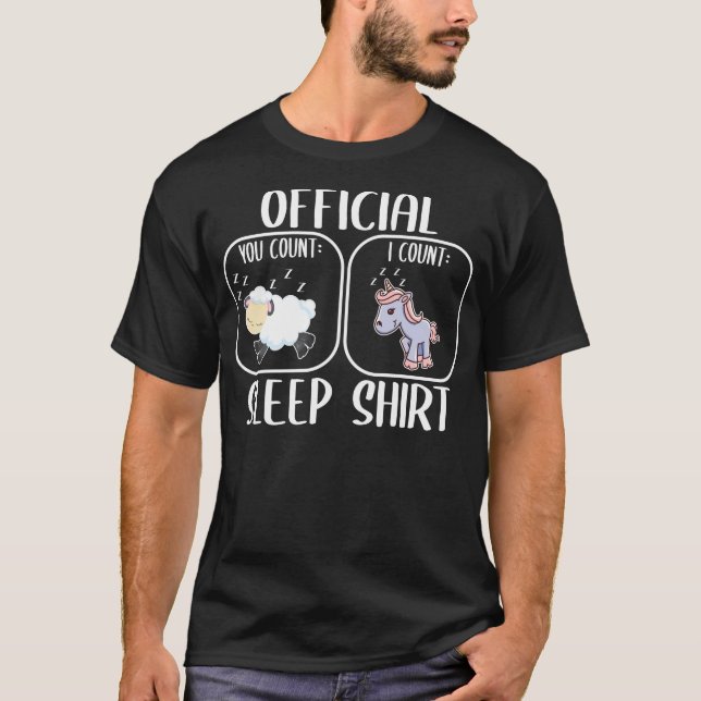 Unicorn sleep shirt counting sheep (Front)