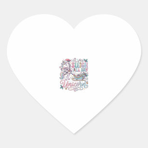 Unicorn Sleigh All Day Unicorn Adorable Sticker an