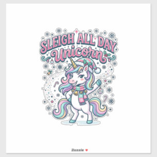 Unicorn Sleigh All Day Unicorn Charming Merch Desi
