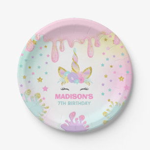 Unicorn Slime Birthday Paper Plate Slime Party