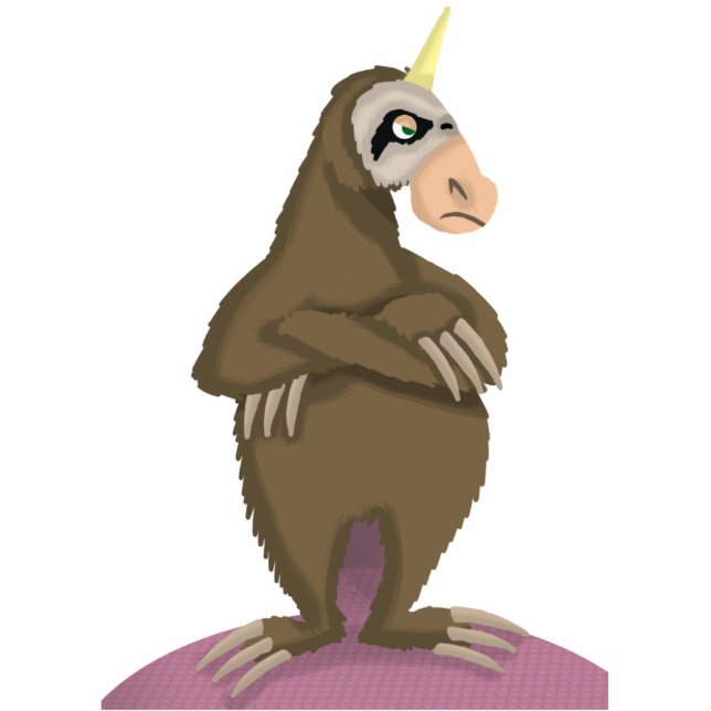 Unicorn Sloth Cutout Sculpture Standing Photo Sculpture (Front)