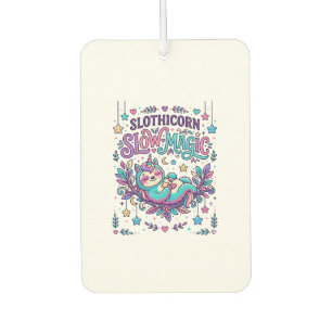 Unicorn Slothicorn Slow Magic Colourful Marketplac Car Air Freshener