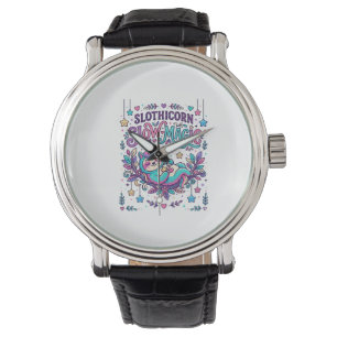 Unicorn Slothicorn Slow Magic Colourful Marketplac Watch