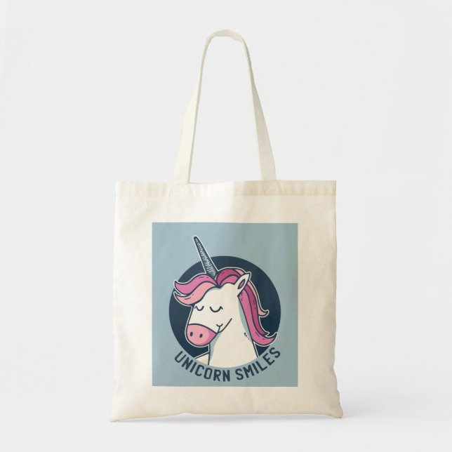 Unicorn Smiles Tote Bag (Front)