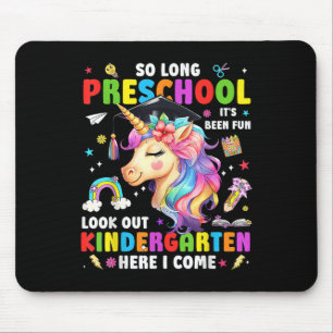 Unicorn So Long Pre K Graduation Kindergarten Here Mouse Mat