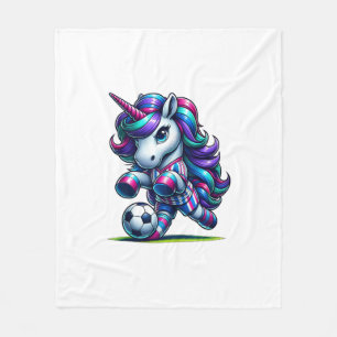 Unicorn Soccer Team Player Tank Top Fleece Blanket