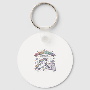 Unicorn Soccer Unicorn Star Funny Vector Design_1 Key Ring