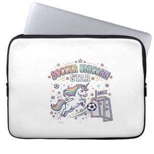 Unicorn Soccer Unicorn Star Funny Vector Design_1 Laptop Sleeve