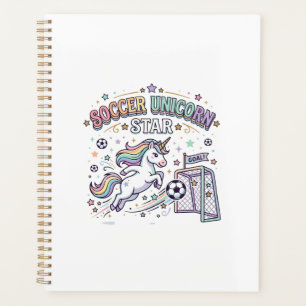 Unicorn Soccer Unicorn Star Funny Vector Design_1 Planner