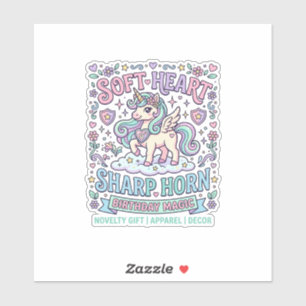 Unicorn Soft Heart Sharp Horn Bold Typography Prod