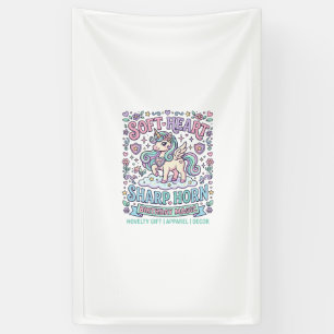 Unicorn Soft Heart Sharp Horn Bold Typography Prod Banner