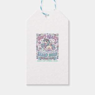 Unicorn Soft Heart Sharp Horn Bold Typography Prod Gift Tags